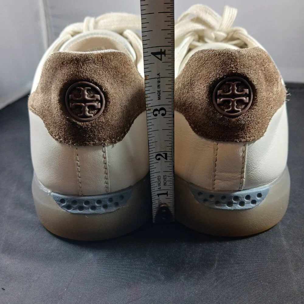 Tory Burch Howell Court Ivory Leather Sneaker Women's size 9M